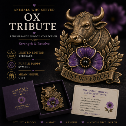 🔥Last Day BUY 3 GET 1 FREE⏳ Last Day 50% OFF – Animals Who Served – Purple Poppy Remembrance Brooch Collection  