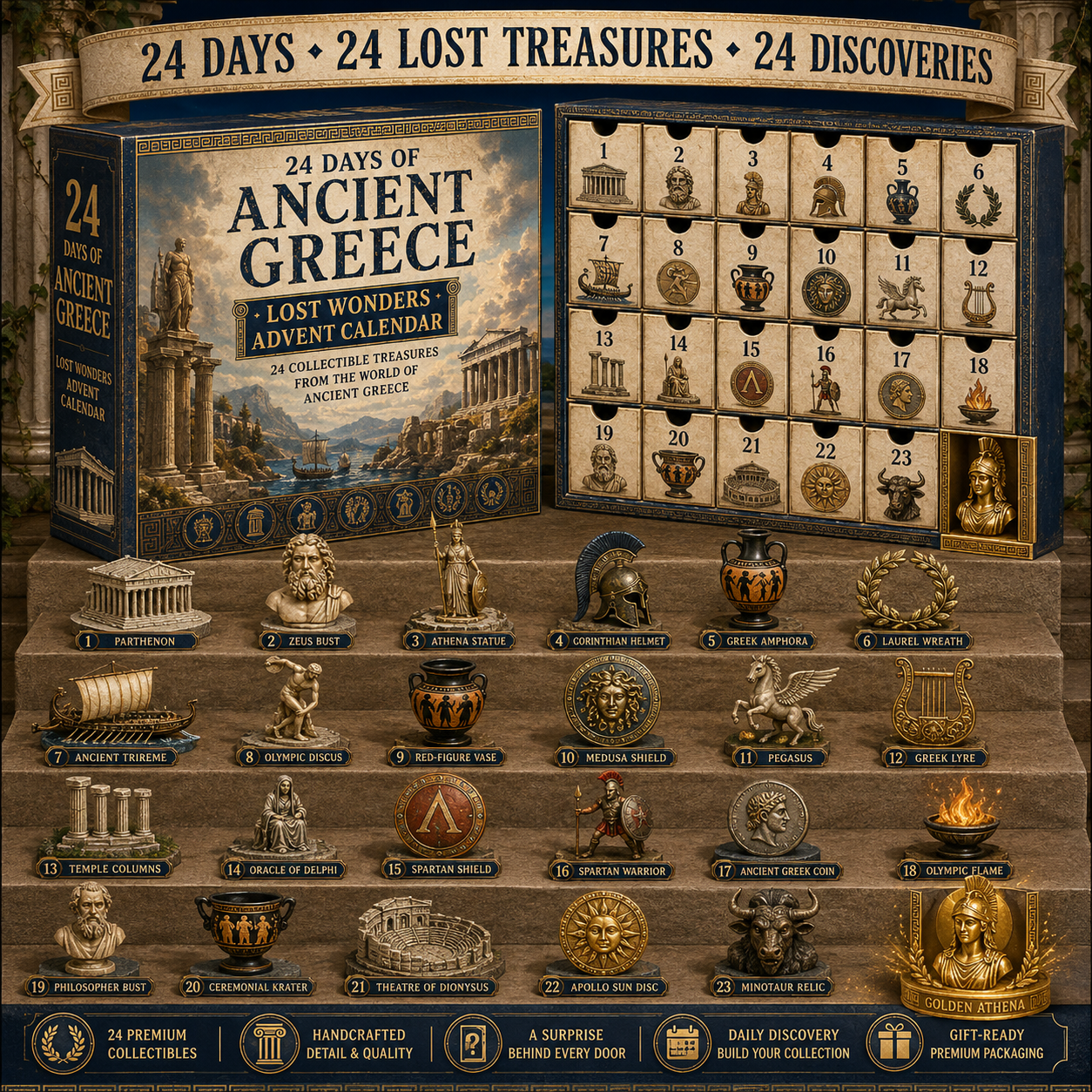 🗺️24 Days of Lost Civilizations Advent Calendar Collection ✨ 24 Days • 24 Treasures • One Ancient World to Discover