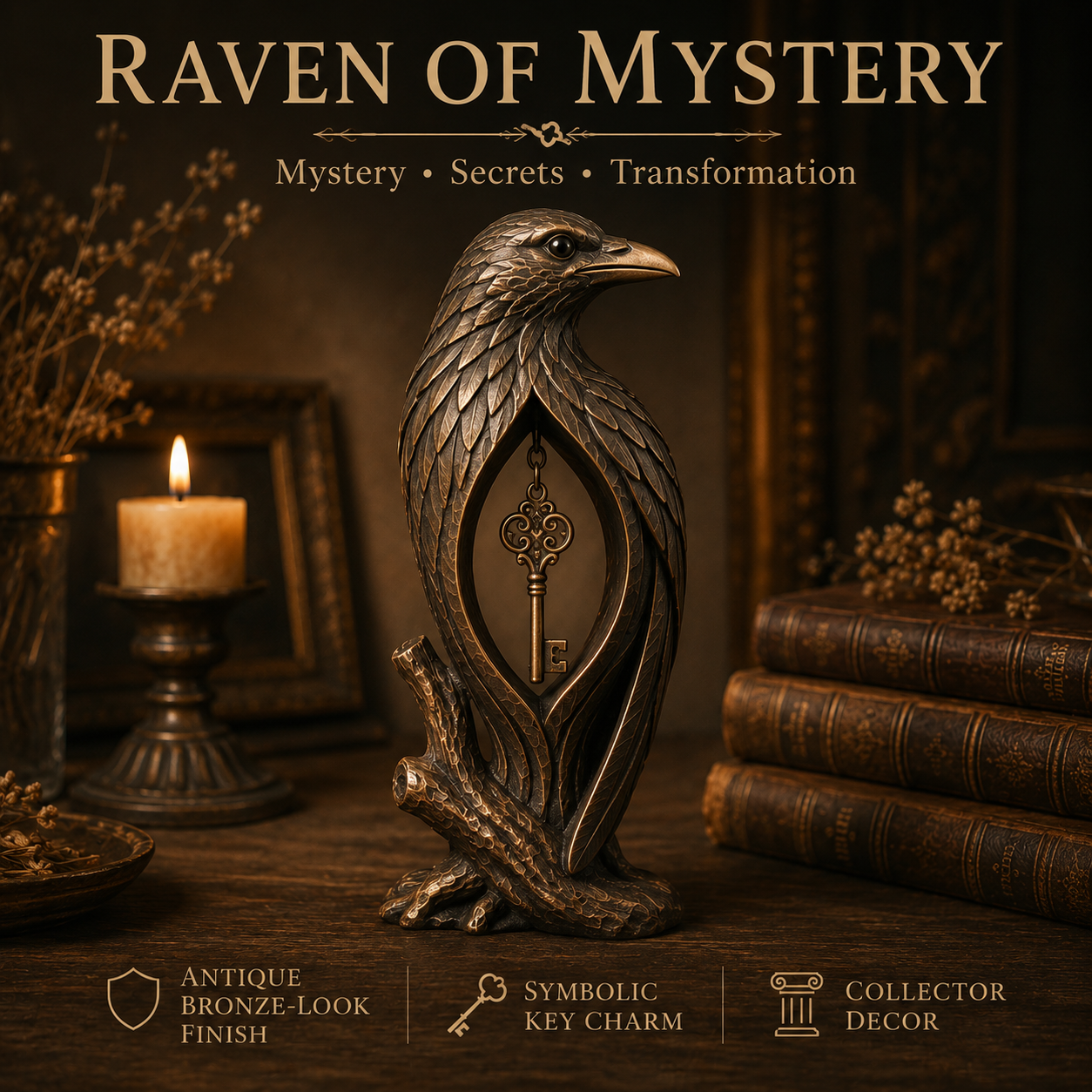✨ Mystic Guardians Collection – Love, Wisdom, Mystery & Peace Symbolic Decor