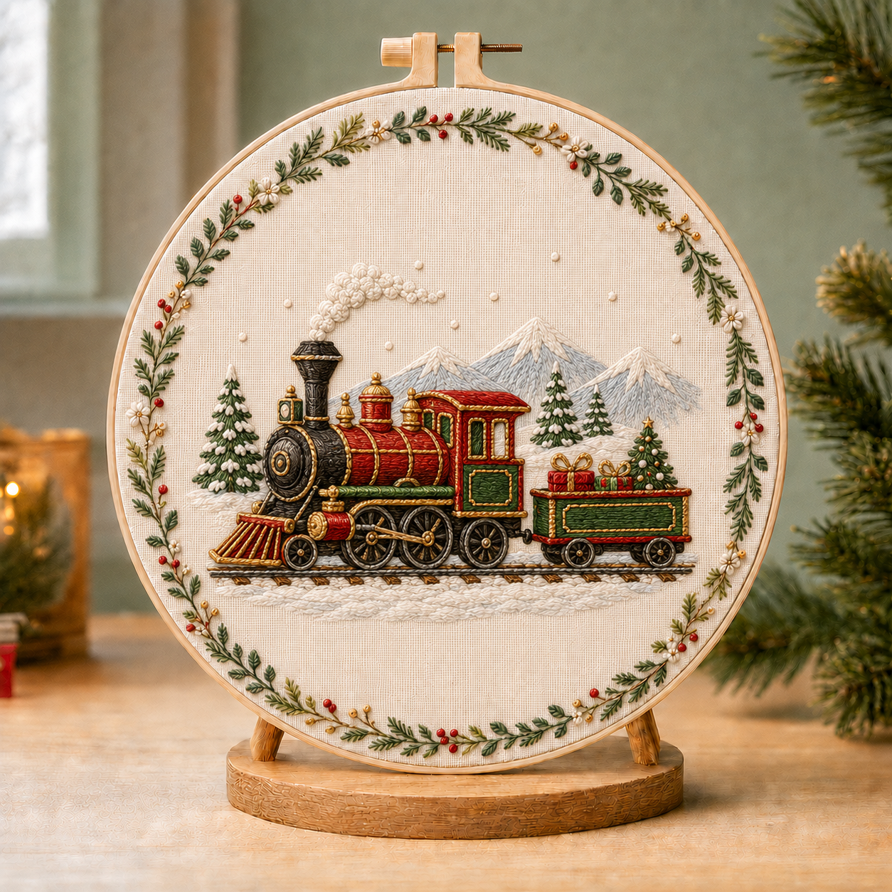 🔥Christmas Story Embroidery Kit Collection  12 Cozy Holiday Designs 🔥🎄Complete DIY Kit Display Stand Included