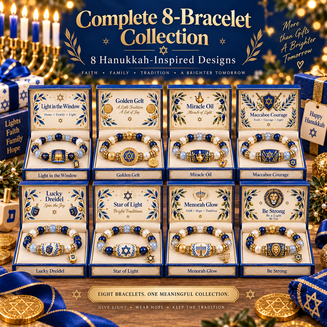 🕎 Hanukkah Beaded Keepsake Bracelet – 8 Meaningful Festival of Lights Gift Designs