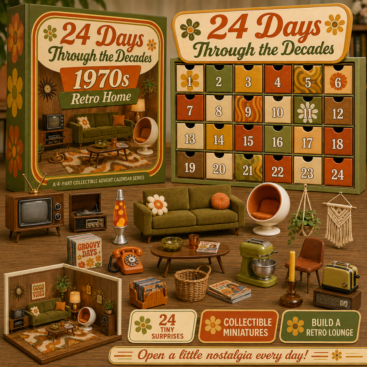 📻 24 Days Through the Decades – Tiny American Homes Advent Calendar