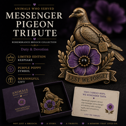 Animals Who Served – Purple Poppy Remembrance Brooch Collection  副标题可以搭配：