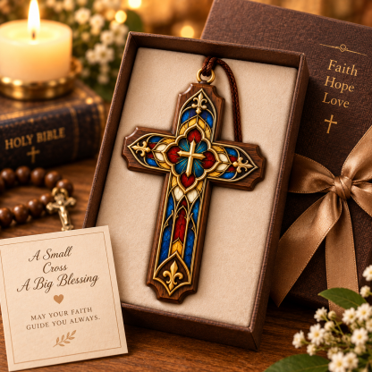✝️ Sacred Pocket Cross Collection – Palm-Sized Faith Keepsake for Car, Christmas Tree & Catholic Gifts 🎁