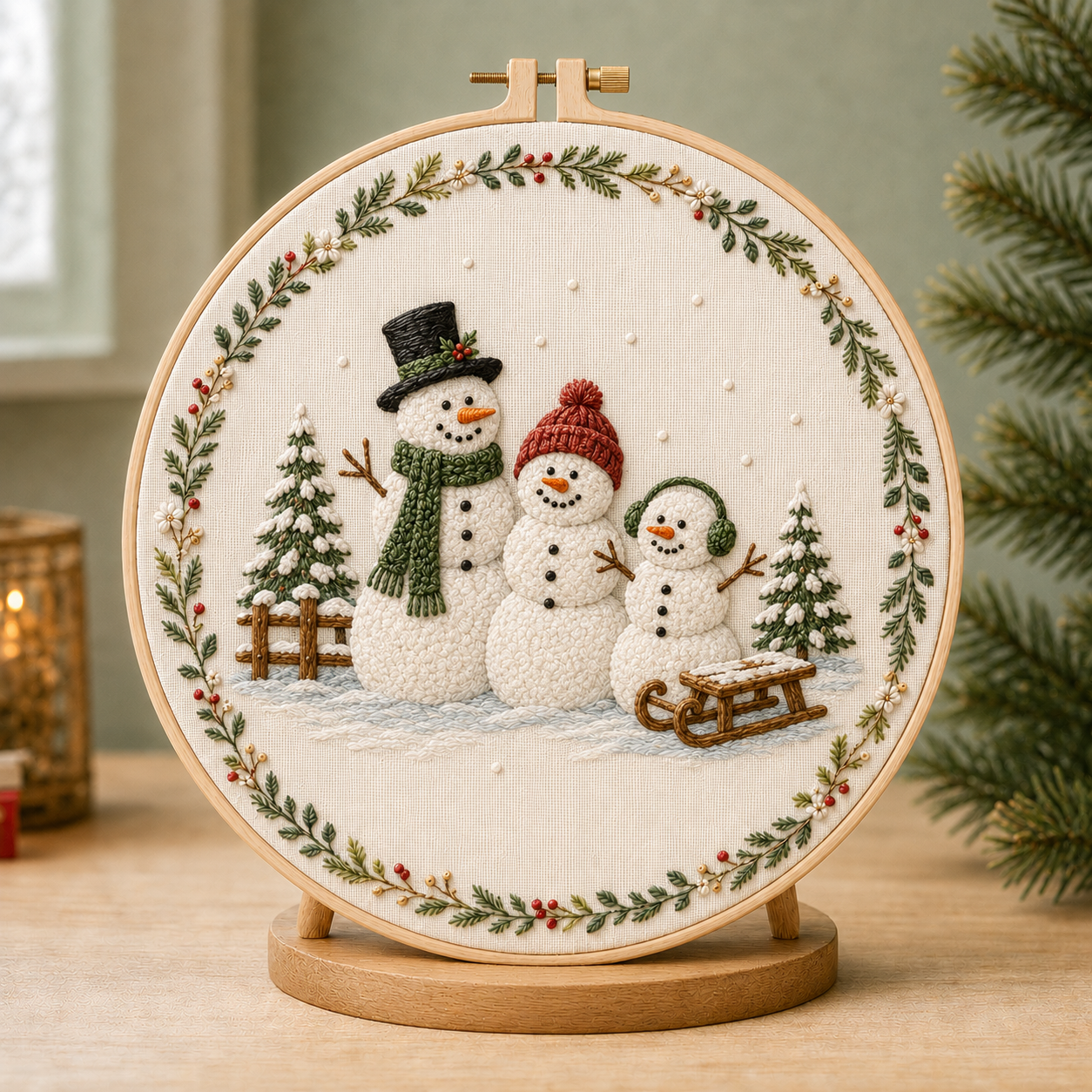 🔥Christmas Story Embroidery Kit Collection  12 Cozy Holiday Designs 🔥🎄Complete DIY Kit Display Stand Included