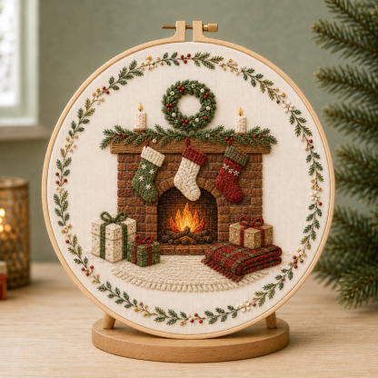 🔥Christmas Story Embroidery Kit Collection  12 Cozy Holiday Designs 🔥🎄Complete DIY Kit Display Stand Included