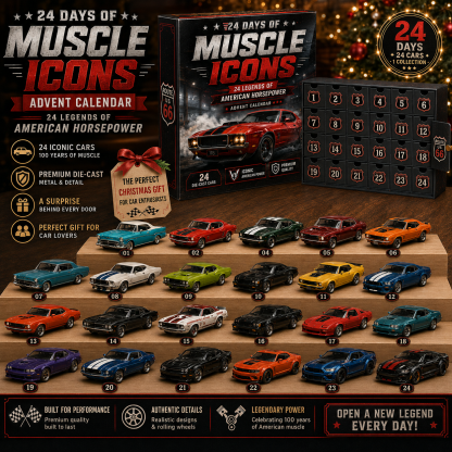 🚗🎁24 Days of American Car Legends Advent Calendar – 24 Collectible Rides for Car Lovers
