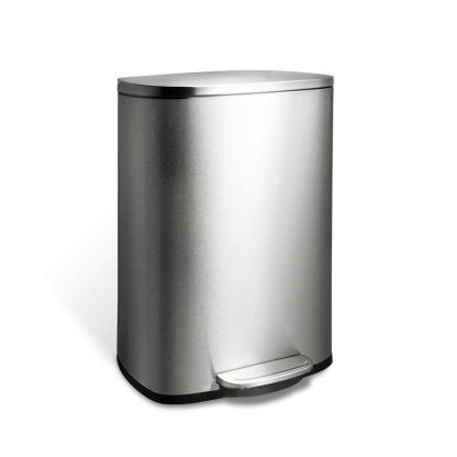 Cubo de basura de acero inoxidable con pedal de 13 galones de Nine Stars