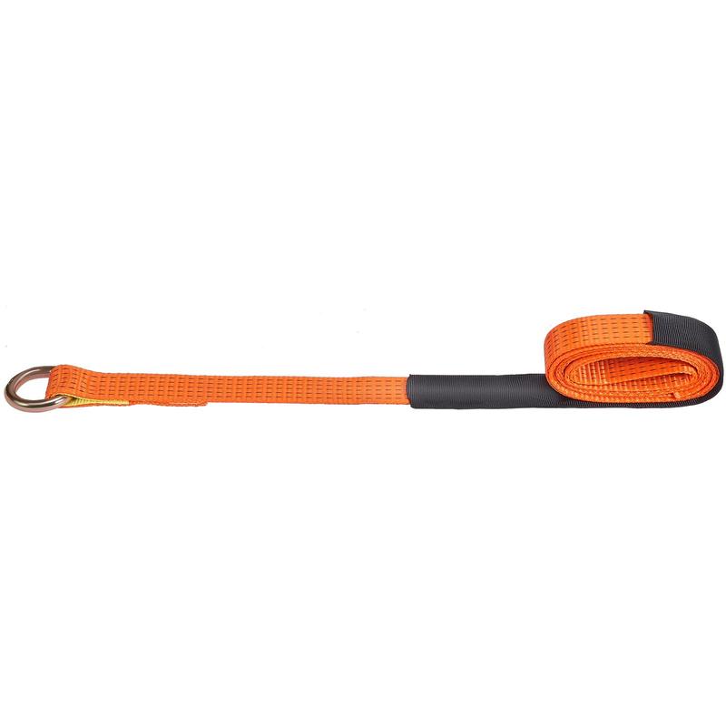 Correas de trinquete VEVOR de alta resistencia para carga, vehículos y remolques; paquete de 4 unidades de poliéster (estilo lazo) de 2" x 120" con anclajes de cadena, trinquete de perfil bajo, ganchos metálicos y empuñadura moldeada; carga de trabajo de 