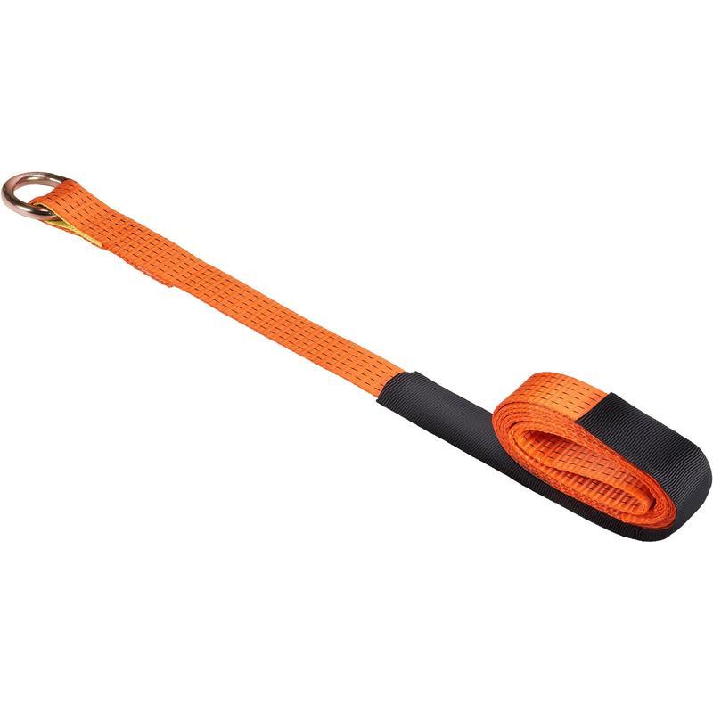 Correas de trinquete VEVOR de alta resistencia para carga, vehículos y remolques; paquete de 4 unidades de poliéster (estilo lazo) de 2" x 120" con anclajes de cadena, trinquete de perfil bajo, ganchos metálicos y empuñadura moldeada; carga de trabajo de 