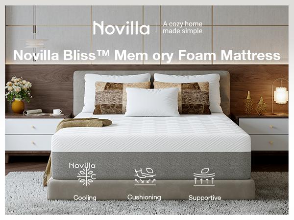 Gel Memory Foam Mattress for Cool Night &  Fiberglass-Free，Full/Queen/KIng Size ,6/8/10/12/14 Inch Medium Firm  in Box for Cool Sleep and Pressure Relief&Perfect Balance of Softness.DealsForYouDays