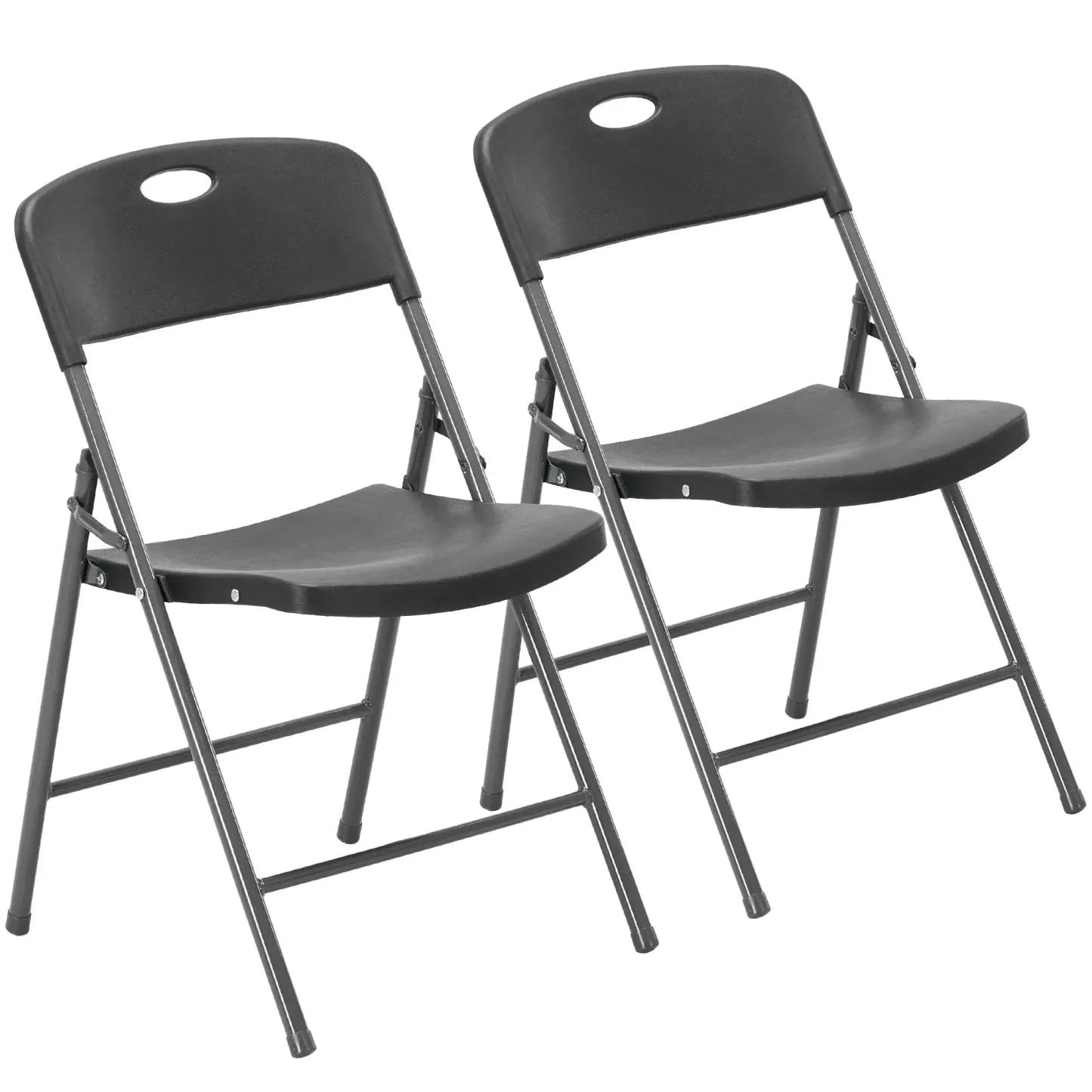 Silla plegable de plástico con respaldo ergonómico