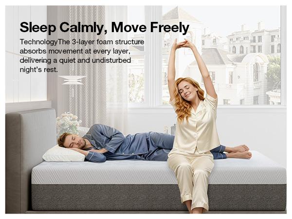 Gel Memory Foam Mattress for Cool Night &  Fiberglass-Free，Full/Queen/KIng Size ,6/8/10/12/14 Inch Medium Firm  in Box for Cool Sleep and Pressure Relief&Perfect Balance of Softness.DealsForYouDays