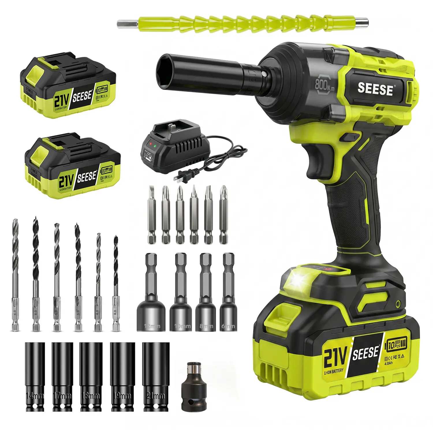 Llave de impacto inalámbrica 3 en 1 SEESE de 21 V