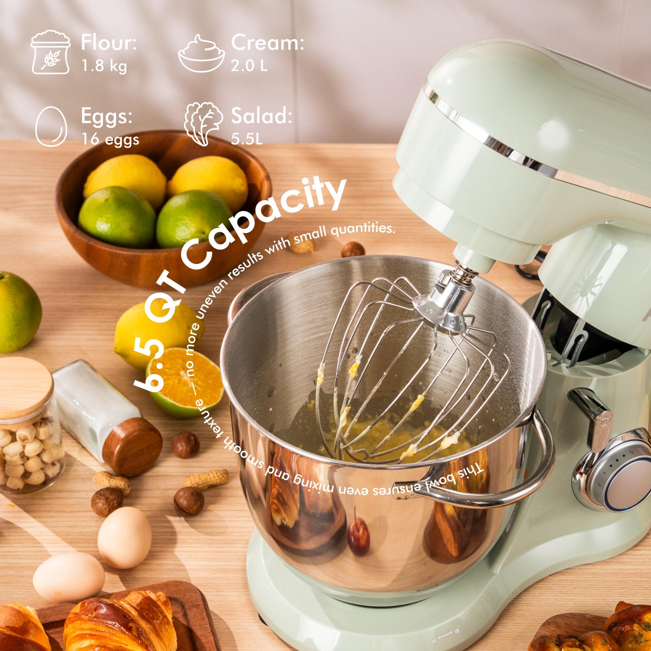 Kitchen in the Box 3.5QT Compact Stand Mixer, 10-Speed Tilt-Head, Stainless Bowls, Perfect for Baking, Dough & Cooking