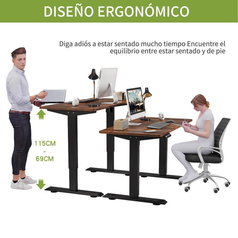 Escritorio Altura Ajustable Con 4 Botones de Almacenamiento Electrico Con Tipo-C Escritorio Gamer Escritorio Oficina Escritorio Minimalista Escritorio Modernos