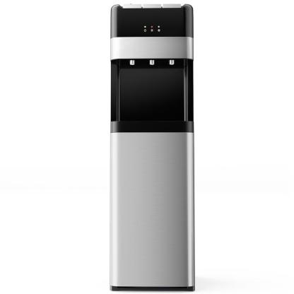 Dispensador de agua Sweetcrispy de 5 galones con carga inferior, de acero inoxidable, 3 ajustes de temperatura (caliente, ambiente, fría), bloqueo de seguridad para niños, control de temperatura para dispensadores y enfriadores de agua automáticos en el h