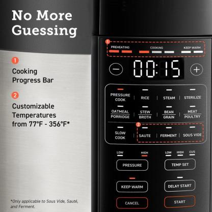 Paquete COSORI 9 en 1: Olla a presión de 6 cuartos y arrocera multifunción de 5 cuartos (18 en 1). Electrodoméstico multifuncional con funciones de saltear, cocción lenta, vapor, sous vide, esterilizador, función de mantener caliente durante 24 horas