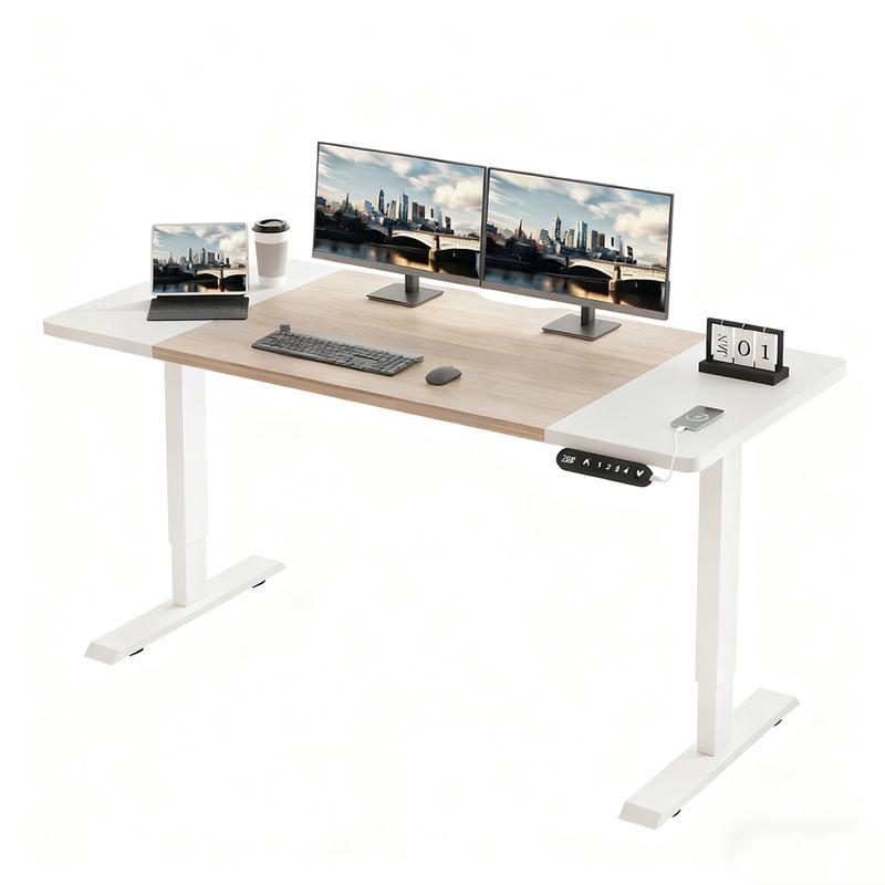 Escritorio Altura Ajustable Con 4 Botones de Almacenamiento Electrico Con Tipo-C Escritorio Gamer Escritorio Oficina Escritorio Minimalista Escritorio Modernos