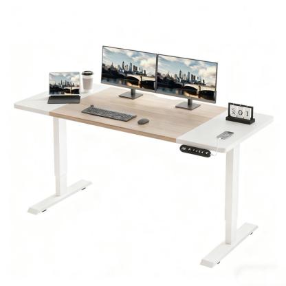 Escritorio Altura Ajustable Con 4 Botones de Almacenamiento Electrico Con Tipo-C Escritorio Gamer Escritorio Oficina Escritorio Minimalista Escritorio Modernos