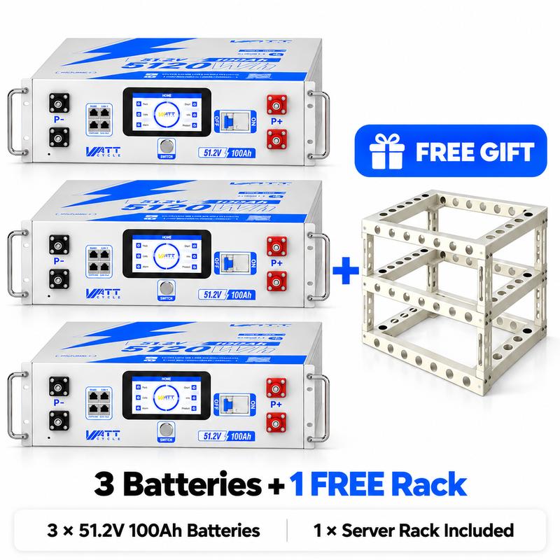 Batería LiFePO4 de 48 V y 100 Ah para rack de servidores (formato 3U): paquete de baterías recargables de alto rendimiento, equilibrado activo (velocidad 100 veces superior), pantalla LCD, comunicación inteligente por Bluetooth, capacidad de apilamiento d
