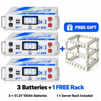 Batería LiFePO4 de 48 V y 100 Ah para rack de servidores (formato 3U): paquete de baterías recargables de alto rendimiento, equilibrado activo (velocidad 100 veces superior), pantalla LCD, comunicación inteligente por Bluetooth, capacidad de apilamiento d