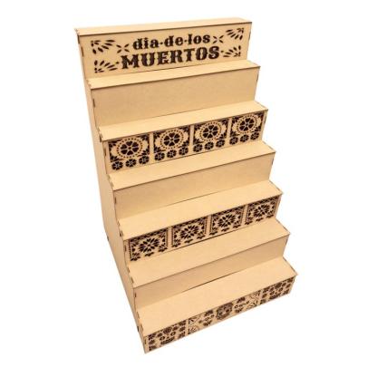 Mega Altar 7 Pisos para Día de Muertos MDF 100x80x80 cm Decorativo Fácil Armado Personalizable y Reutilizable Ideal para Hogares y Eventos