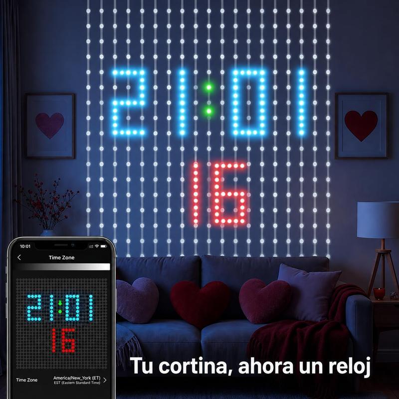 Luces de Cortina , 900 LED Luces para Cuarto 2.1mx2.1m APP Hello Fairy