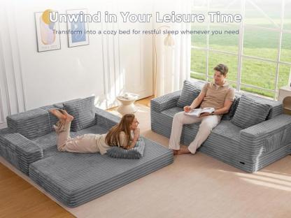 Sofá cama Loveseat, sofá plegable de 64 pulgadas en una caja con 2 portavasos, sofá convertible 4 en 1, sillón reclinable plegable para sala de estar, no requiere ensamblaje, sofá cama | Sala de estar | Falldealsforyou