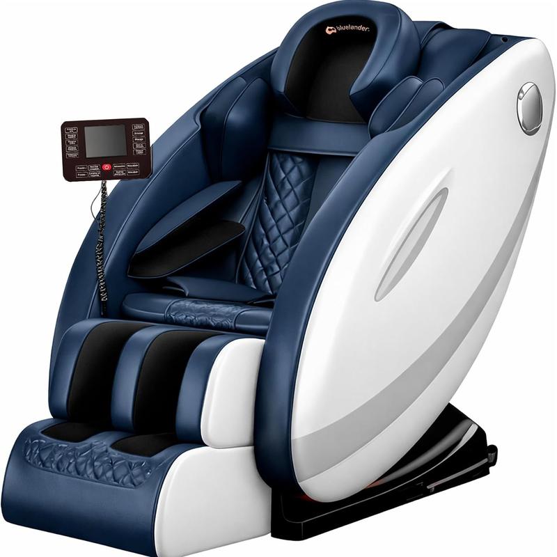Sillón de Masaje 8D Gravedad Cero 98*74*130 cm, Terapia de Calor, Control Remoto, Bocinas Bluetooth, Masaje Profesional, Azul, Programas Automáticos, Airbags, Elongación Corporal