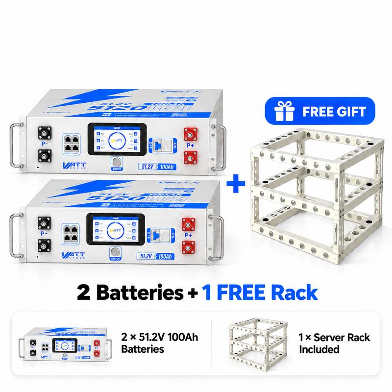 Batería LiFePO4 de 48 V y 100 Ah para rack de servidores (formato 3U): paquete de baterías recargables de alto rendimiento, equilibrado activo (velocidad 100 veces superior), pantalla LCD, comunicación inteligente por Bluetooth, capacidad de apilamiento d