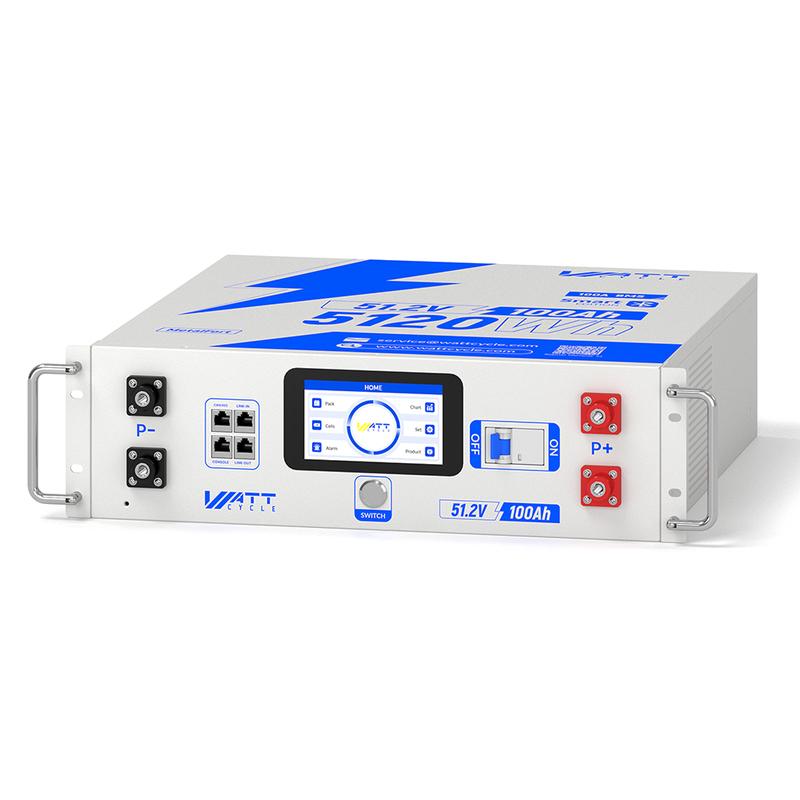 Batería LiFePO4 de 48 V y 100 Ah para rack de servidores (formato 3U): paquete de baterías recargables de alto rendimiento, equilibrado activo (velocidad 100 veces superior), pantalla LCD, comunicación inteligente por Bluetooth, capacidad de apilamiento d
