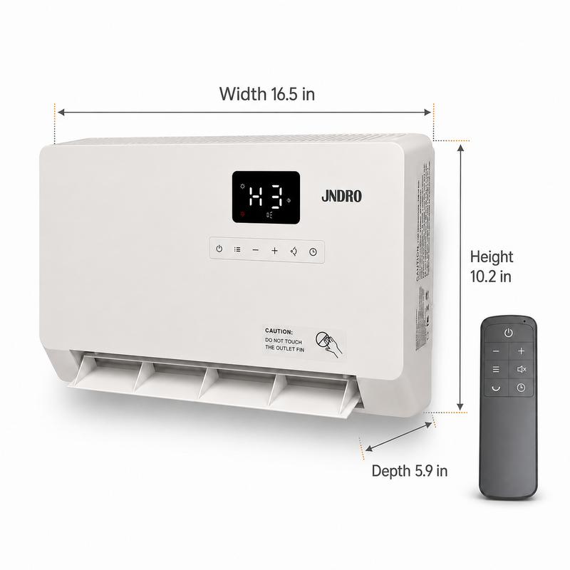 Calefactor de pared inteligente, calefactor eléctrico de 1500 W de calentamiento rápido para interiores, panel calefactor de pared con modos de oscilación, temporizador de 24 horas y protección contra sobrecalentamiento; sistema de calefacción ajustable p