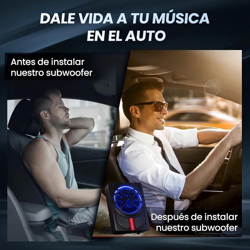 Subwoofer montado en el asiento con potencia máxima de 1000 W, subwoofer ultrafino de 10 pulgadas, actualización del sistema de audio del automóvil, equipo de audio moderno, altavoz ultrafino, esencial para viajes por carretera.