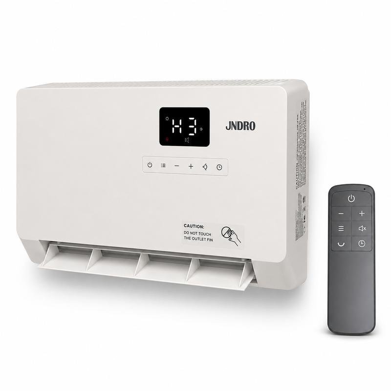 Calefactor de pared inteligente, calefactor eléctrico de 1500 W de calentamiento rápido para interiores, panel calefactor de pared con modos de oscilación, temporizador de 24 horas y protección contra sobrecalentamiento; sistema de calefacción ajustable p