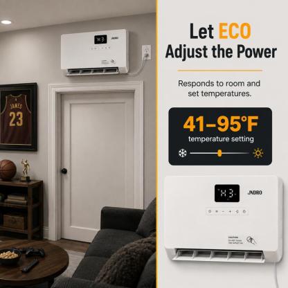 Calefactor de pared inteligente, calefactor eléctrico de 1500 W de calentamiento rápido para interiores, panel calefactor de pared con modos de oscilación, temporizador de 24 horas y protección contra sobrecalentamiento; sistema de calefacción ajustable p