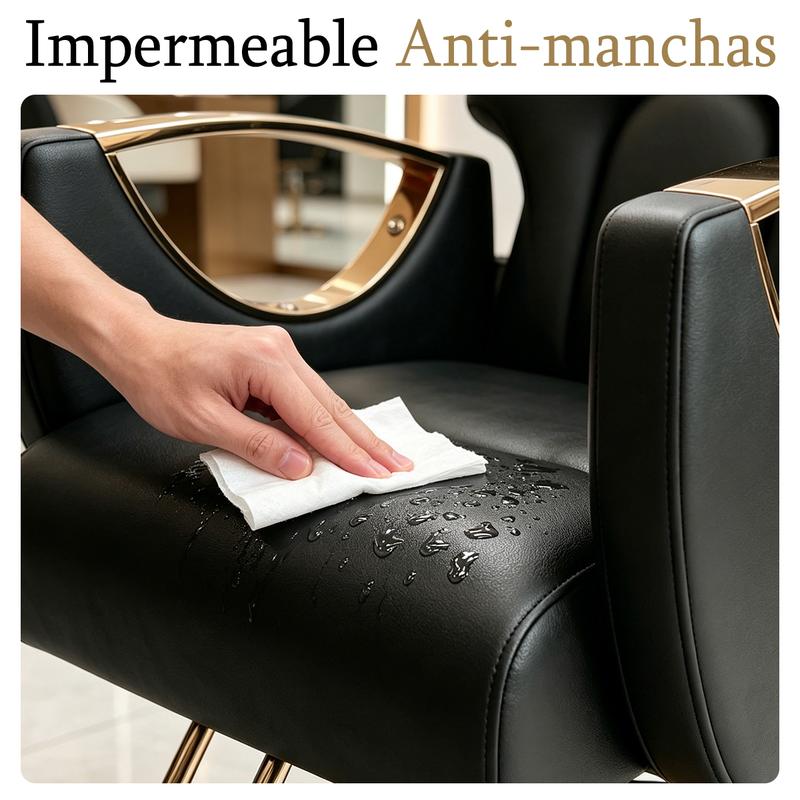 Silla de Barbería Hidráulica Profesional Reclinable 360° Sillón Barber Shop para , Silla de Corte de Cabello Ajustable con Asiento Acolchado Cómodo,