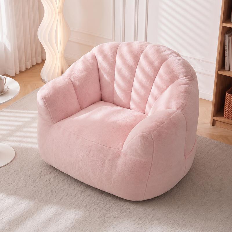 Sillón tipo puf con diseño de pétalos: sofá con forma de flor, tapizado en piel sintética suave, con respaldo en forma de pétalo; un asiento cómodo y acogedor, ideal para leer, perfecto para la sala de estar o el dormitorio. Un puf de tamaño gigante, suma