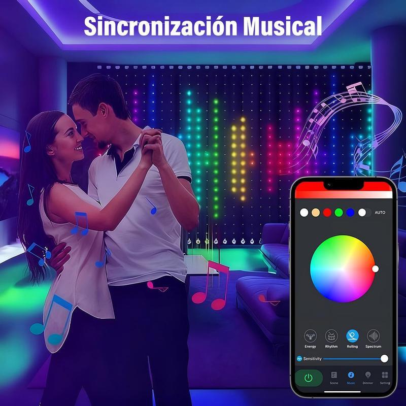 Luces de Cortina , 900 LED Luces para Cuarto 2.1mx2.1m APP Hello Fairy
