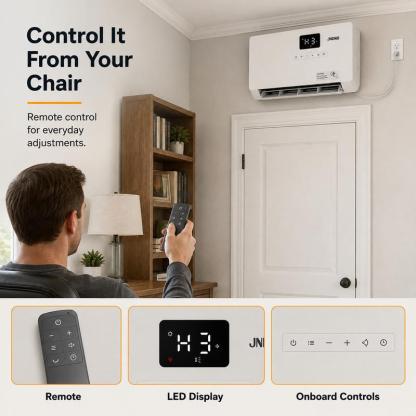 Calefactor de pared inteligente, calefactor eléctrico de 1500 W de calentamiento rápido para interiores, panel calefactor de pared con modos de oscilación, temporizador de 24 horas y protección contra sobrecalentamiento; sistema de calefacción ajustable p