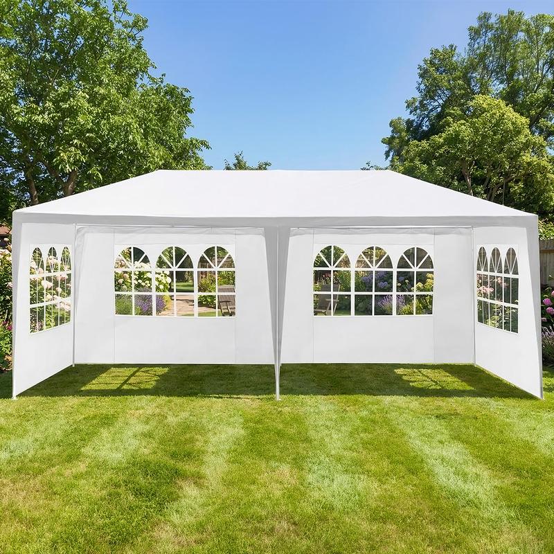 Toldo Carpa 3x3m Para Fiestas Y Eventos Con Paredes Y Ventanas De PE Estructura De Acero Para Jardín