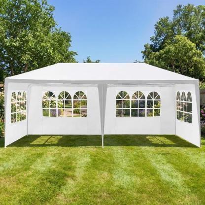 Toldo Carpa 3x3m Para Fiestas Y Eventos Con Paredes Y Ventanas De PE Estructura De Acero Para Jardín