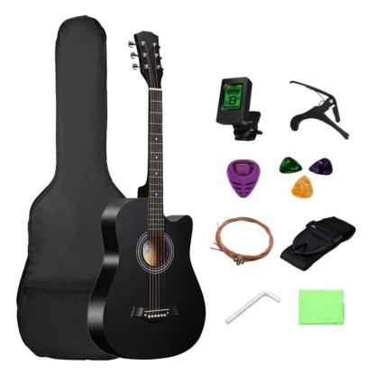 Guitarra Acústica 38 Pulgadas Kit Completo para Principiantes con Afinador Cejilla Funda y Accesorios Ideal para Regalo y Práctica Diaria