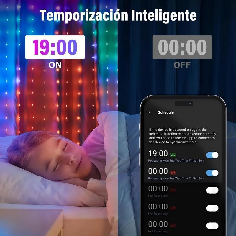 Luces de Cortina , 900 LED Luces para Cuarto 2.1mx2.1m APP Hello Fairy