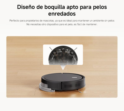 Robot Vacuum E5 Blanco| Funcionalidad de aspirado y limpieza en uno, para limpiar todo el piso