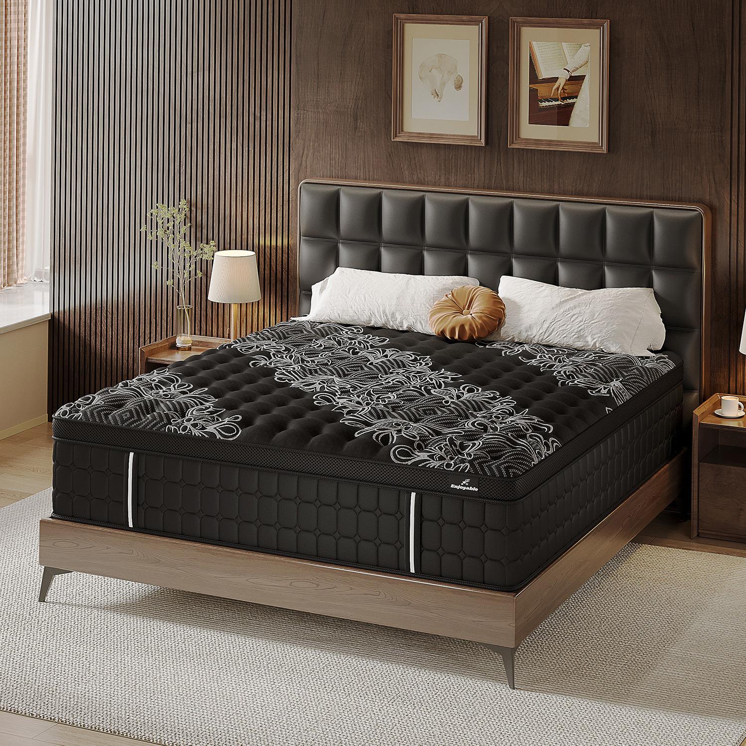12/14 Inch Gel Memory Foam Mattress Hybrid Pocket Spring Twin Full Queen King Bed Mattress In A Box, Euro Top Medium Firm For Back & Lumbar Support, Individual Pocket Spring Bed For Motion Isolation & Fiberglass Free