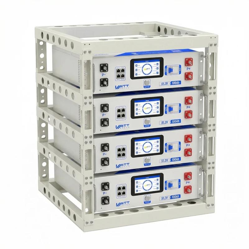 Batería LiFePO4 de 48 V y 100 Ah para rack de servidores (formato 3U): paquete de baterías recargables de alto rendimiento, equilibrado activo (velocidad 100 veces superior), pantalla LCD, comunicación inteligente por Bluetooth, capacidad de apilamiento d