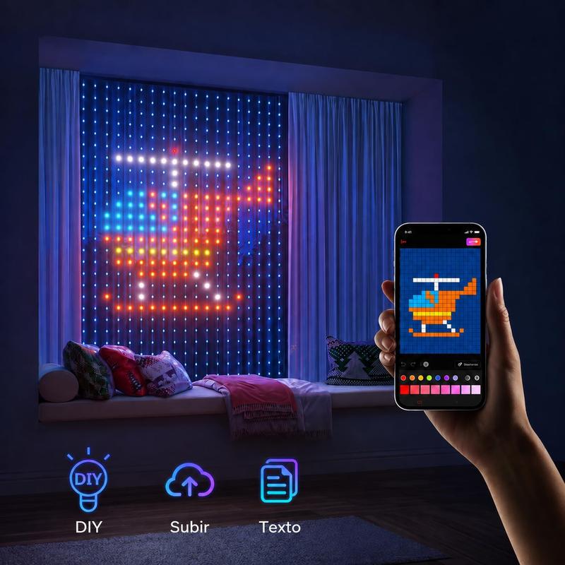 Luces de Cortina , 900 LED Luces para Cuarto 2.1mx2.1m APP Hello Fairy