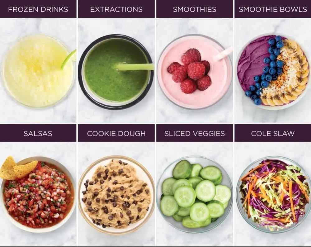 Sistema de cocina: licuadora de alta potencia y procesador de alimentos