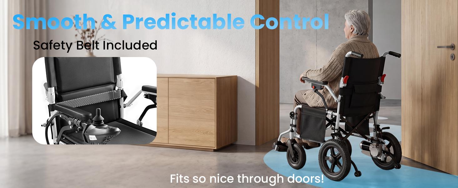 【Zygenair】 Electric Wheelchair for Adults Lightweight Foldable Power Wheelchair with 500W Dual Motors 15 Miles Range All Terrain Wheels 330 lbs Capacity Enhanced Safety Features Durable Shock Absorbing Posture Aid